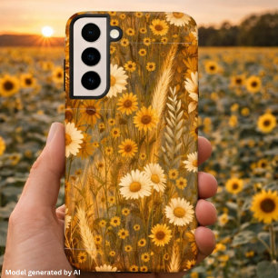 Golden Autumn Wildflower - Rustic Fall Samsung Galaxy Case