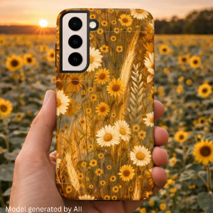 Golden Autumn Wildflower - Rustic Fall Samsung Galaxy Case