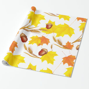 Golden Autumn Wrapping Paper