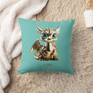 Golden Baby Dragon Cushion