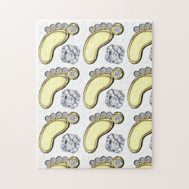 Golden Baby Foot Jigsaw Puzzle (Vertical)