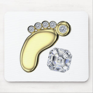 Golden Baby Foot Mouse Pad