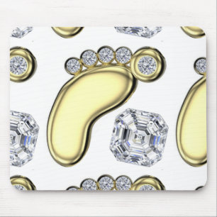 Golden Baby Foot Mouse Pad