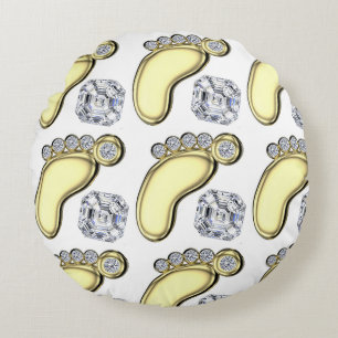 Golden Baby Foot Round Cushion