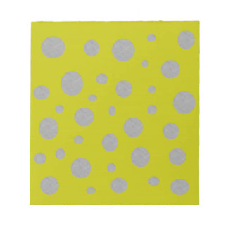 Golden Background with Silver Polka Dots Notepad