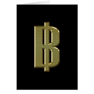 GOLDEN BAHT SIGN ฿ Thai Money Currency ฿