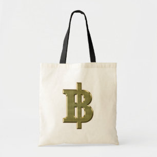 GOLDEN BAHT SIGN ฿ Thai Money Currency ฿ Tote Bag