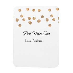 Golden balls glitter best mum ever add name mother magnet