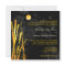 Golden Bamboo Black & Gold Wedding Invitations