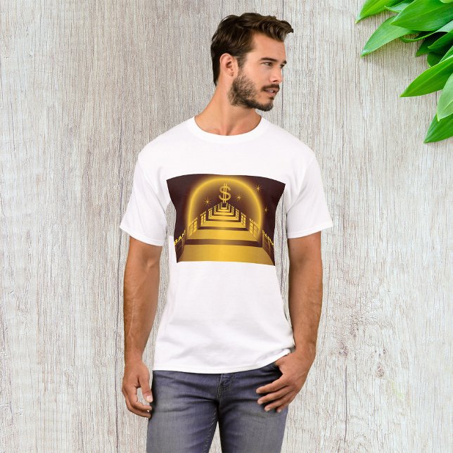 Golden Bank Corridor Glowing Dollar Finance  T-Shirt (Creator Uploaded)