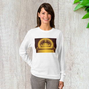 Golden Bank Corridor Glowing Dollar Finance T-Shirt