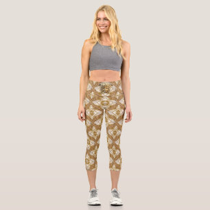 Golden Baroque Capri Leggings