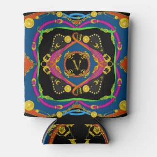 Golden Baroque Chain: Elegant Pattern. Can Cooler