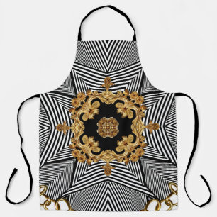 Golden Baroque: Elegant Chains Ornament Apron