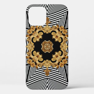 Golden Baroque: Elegant Chains Ornament iPhone 12 Case