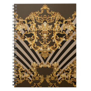 Golden baroque: geometric pattern design notebook