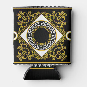 Golden Baroque: Greek Black Border Can Cooler