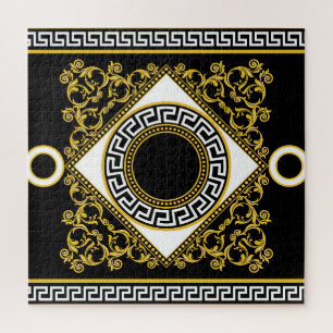 Golden Baroque: Greek Black Border Jigsaw Puzzle
