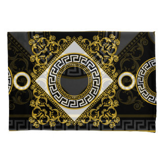 Golden Baroque: Greek Black Border Pillowcase