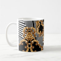Golden baroque, intricate ornament design.
