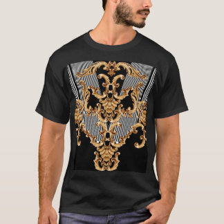 Golden baroque, intricate ornament design. T-Shirt