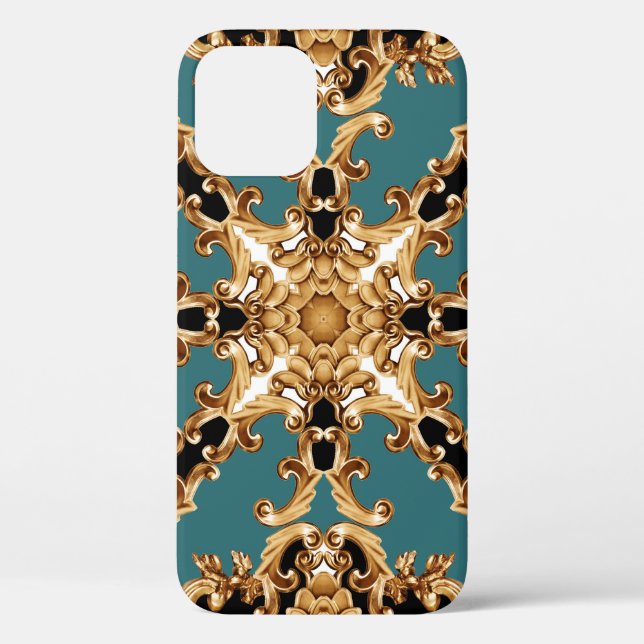 Golden baroque, luxurious ornament design. Case-Mate iPhone case (Back)