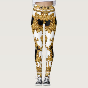 Golden Baroque: Opulent Ornamental Design. Leggings