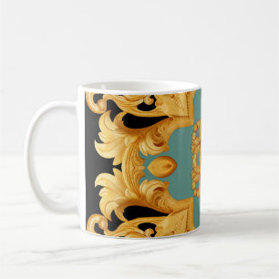 Golden Baroque Ornament 3D Elements Coffee Mug