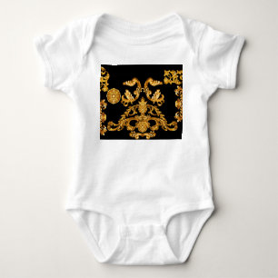 Golden Baroque, Ornamental Elements. Baby Bodysuit