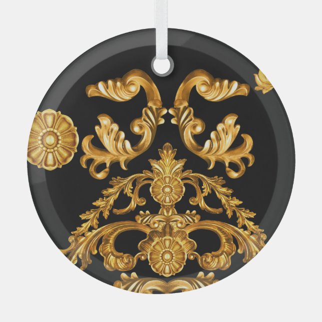 Golden Baroque, Ornamental Elements. Glass Tree Decoration (Front)