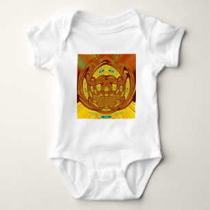 Golden Baseball Glove Baby Bodysuit