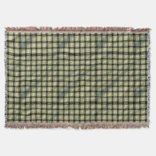 Golden Basket Weave Throw Blanket