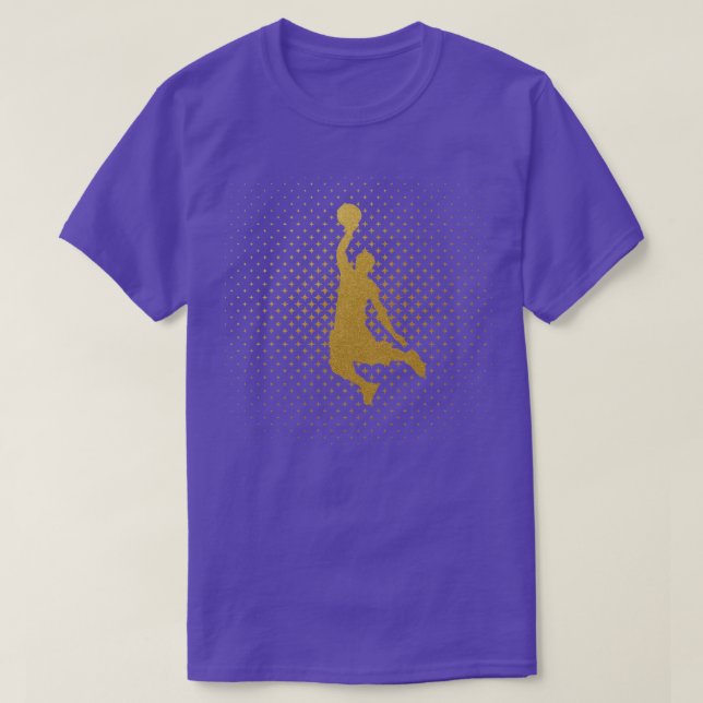 Golden Basketball Player  Gold Basketballer  T-Shirt (Design Front)