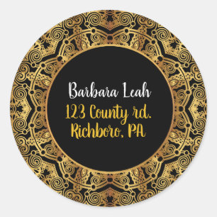 GOLDEN Bat Mitzvah Sticker Seal