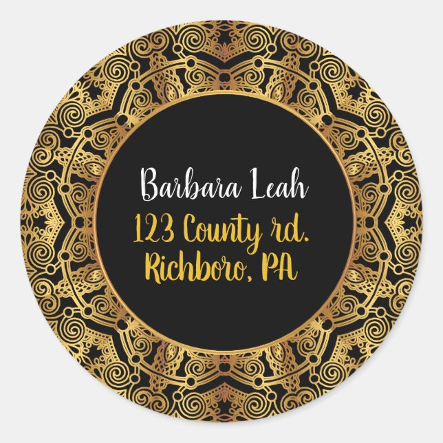 GOLDEN Bat Mitzvah Sticker Seal (Front)