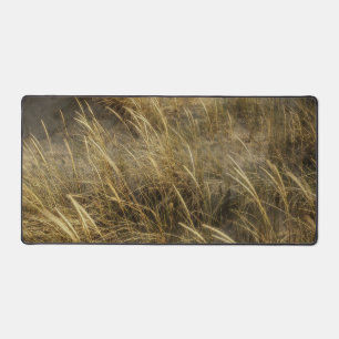 Golden Beach Grass in Motion Modern art photograph Desk Mat