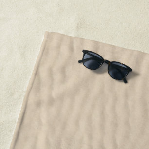 Golden Beach Sand Photo-Effect Faux Sand Towel