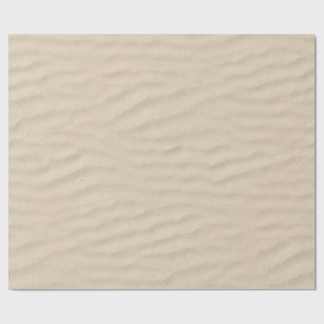 Golden Beach Sand Photo-Effect Faux Sand Wrapping Paper (Flat)