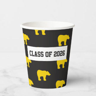 Golden Bear Graduation Party or Reunion Paper Cups