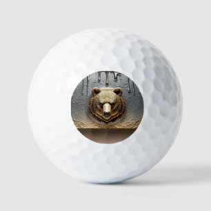 Golden Bear Relief With Metal Drip Effect 🐻 Golf Balls