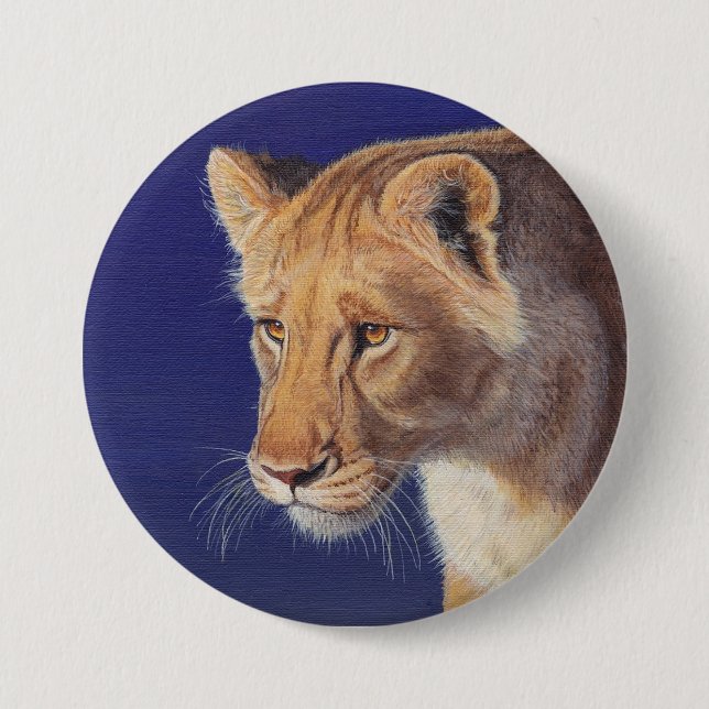 Golden Beauty Lioness button (Front)