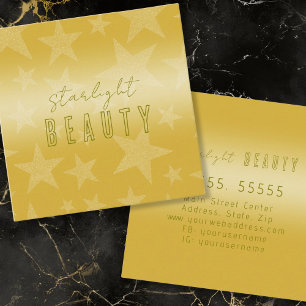 Golden Beauty Square Business Card