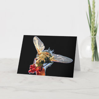 Golden Bee Blank Greeting Card