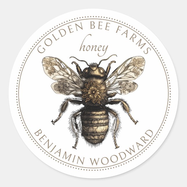 Golden Bee Honey Farms Sticker (Front)