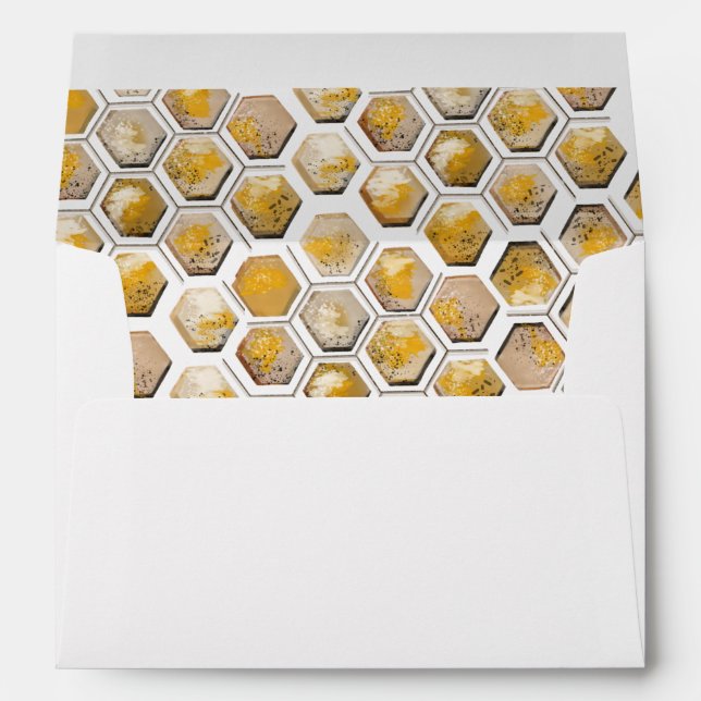 Golden Bee Honeycomb Lined envelope (Back (Bottom))