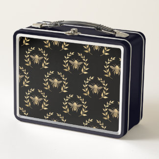 Golden Bee Metal Lunch Box