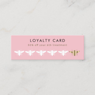 golden bee pink loyalty card