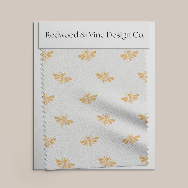 Golden Bee Watercolor Pattern Fabric (Creator Uploaded)