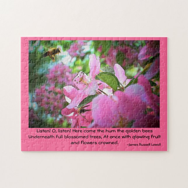 Golden Bees - Lowell Quote Jigsaw Puzzle (Horizontal)