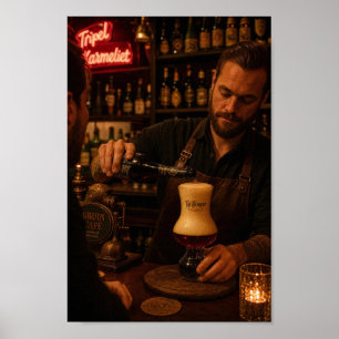 Golden Belgian Pour in Candlelight Poster